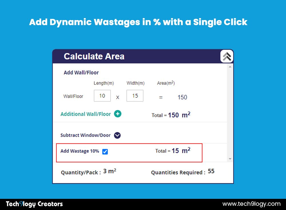 Add Dynamic Wastages in a Single Click
