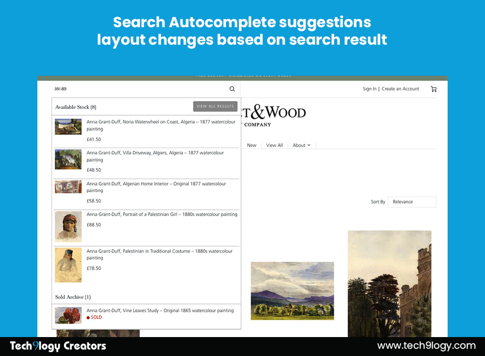 Search Autocomplete suggestions