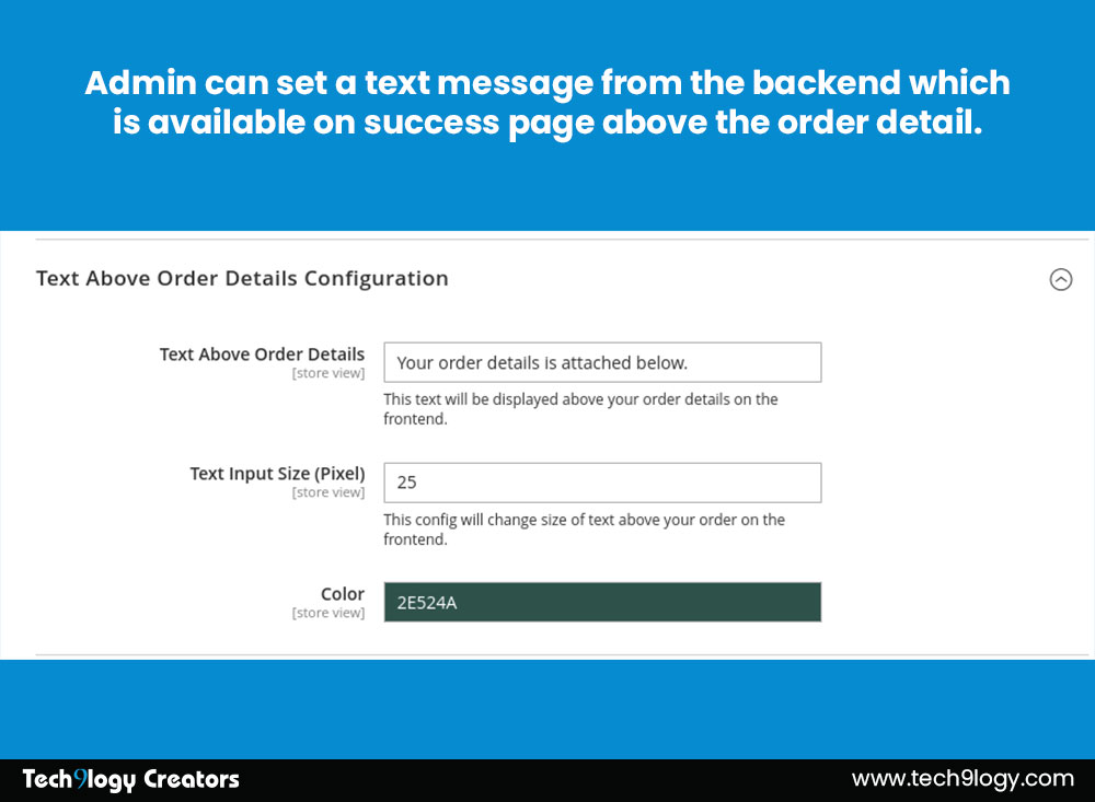 customize the Order Success page